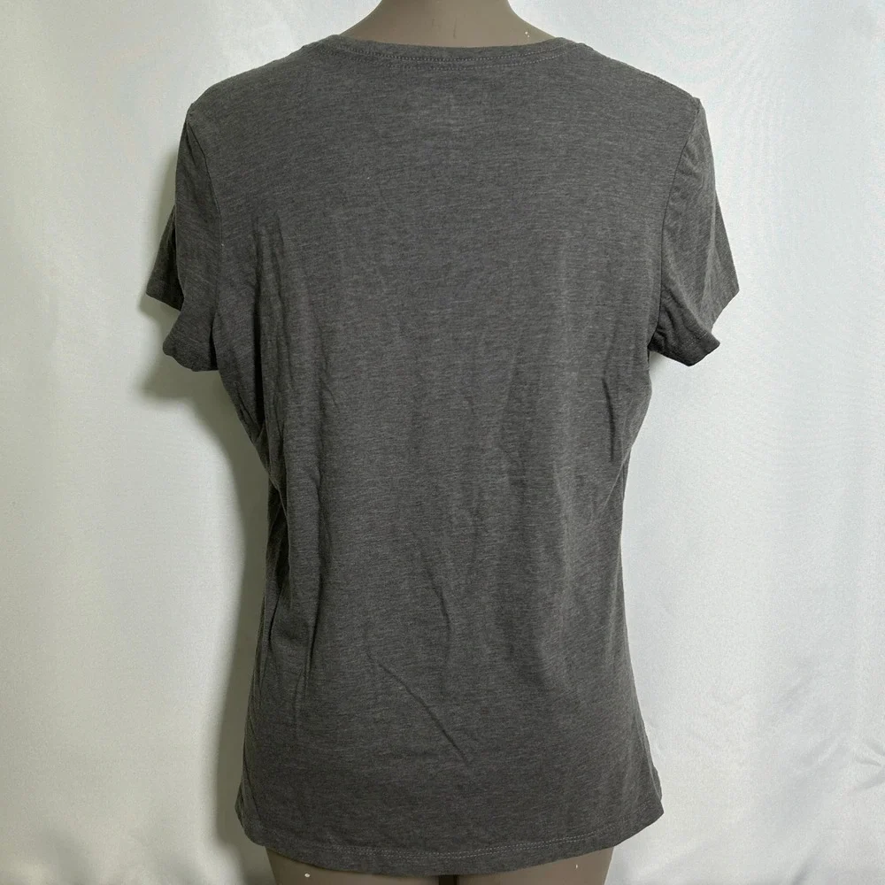 Las Vegas Raiders NFL Football Majestic Heather Gray T-Shirt Women's XL